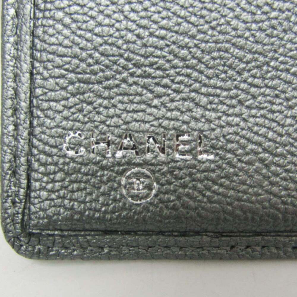 CHANEL Silver Leather Wallet - Picture 9 of 12